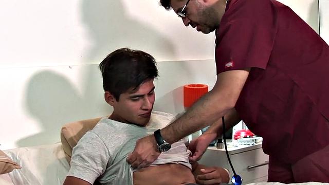 Latin twink bareback fucks mature after blowjob