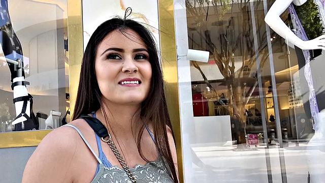 Watch this Armenian brunette get her brown hair caught in a cum-filled crease