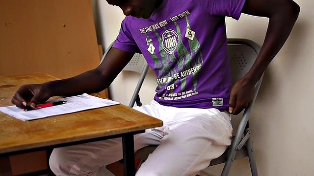 Ebony twink from Africa jerks his pecker solo