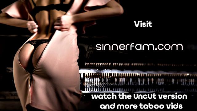 Sexy stepmom deepthroating stepson's dick