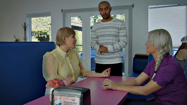 Cougar fucked on massage table