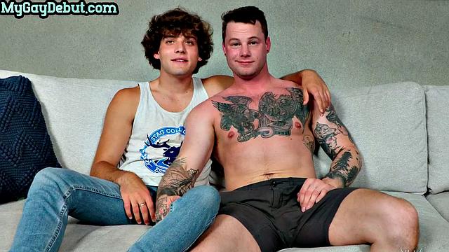 Athletic stud analdrilled by lover