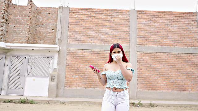 Rosario's lactating boobs get caught as she gets drilled in denim jeans and high heels