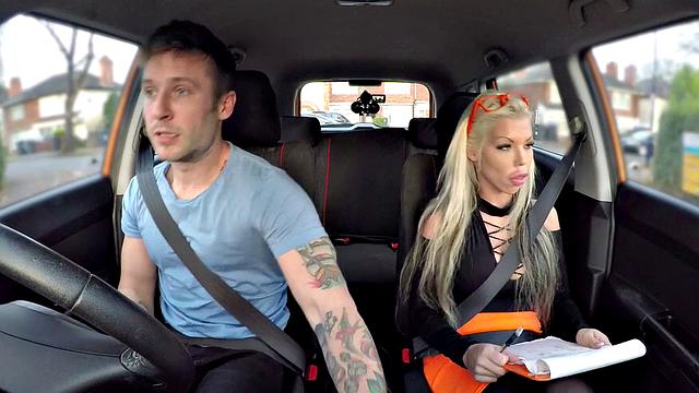 British babe Barbie can't resist a tattooed stud's charm and rides him like a pro