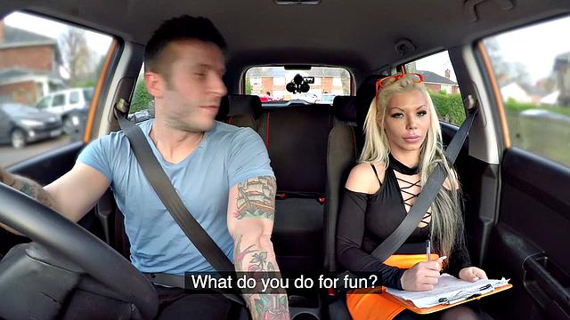 British babe Barbie can't resist a tattooed stud's charm and rides him like a pro