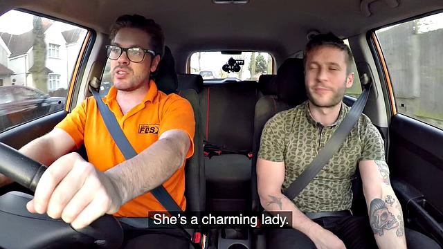 British babe Barbie can't resist a tattooed stud's charm and rides him like a pro