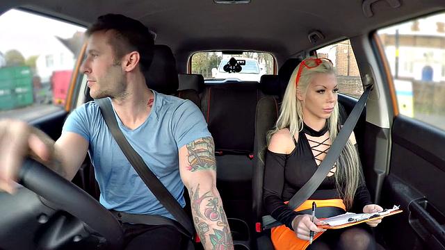 British babe Barbie can't resist a tattooed stud's charm and rides him like a pro