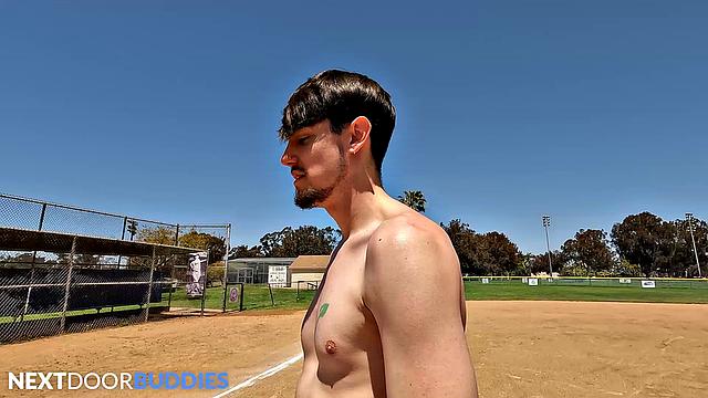 Tatted Baseball Player has Hole Batted By Jock - Blain O'Connor, Collin Merp - NextDoorBuddies