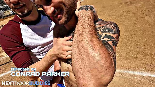 Tatted Baseball Player has Hole Batted By Jock - Blain O'Connor, Collin Merp - NextDoorBuddies