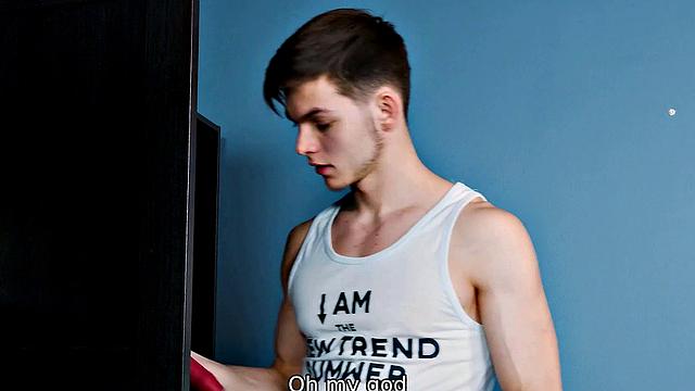 Mature blonde maid agrees to a steamy kitchen sexcapade with a young stud