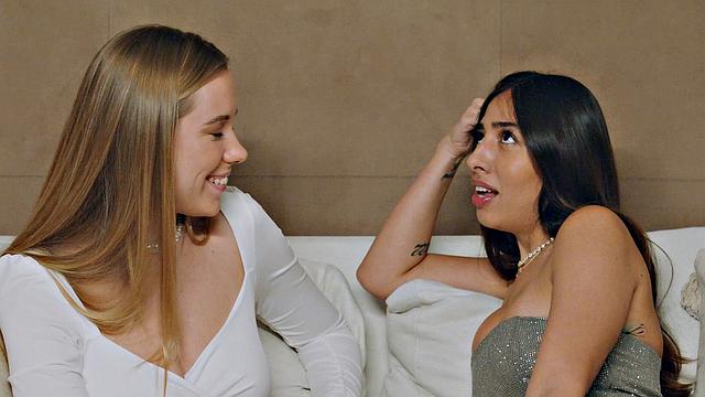 Horny light-haired and dark-haired lovelies inspect each other's cootchies with tongues, fingers, and toys - see greatest porn!