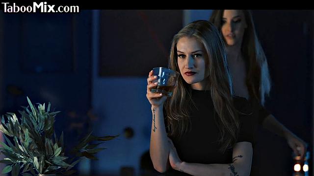 Busty lesbian babe fingering her GF