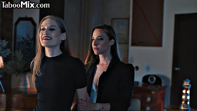 Busty lesbian babe fingering her GF