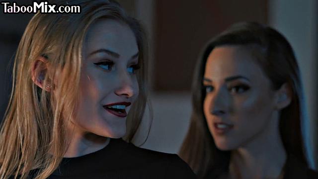 Busty lesbian babe fingering her GF