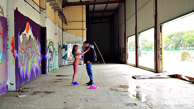 Sweet Russian teen Daniella Margot gets pounded by Spanish stud outdoors