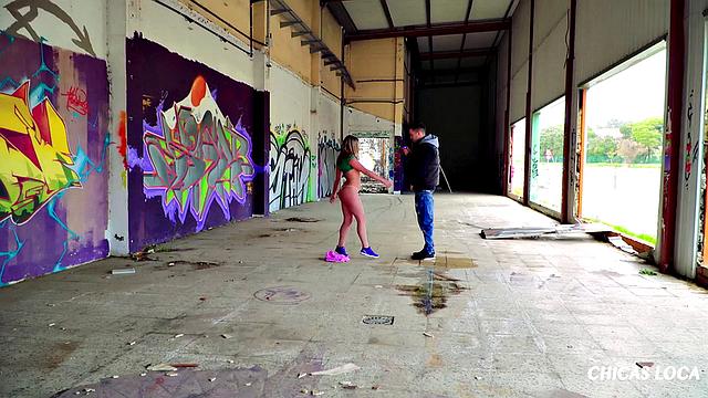 Sweet Russian teen Daniella Margot gets pounded by Spanish stud outdoors