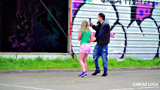 Sweet Russian teen Daniella Margot gets pounded by Spanish stud outdoors