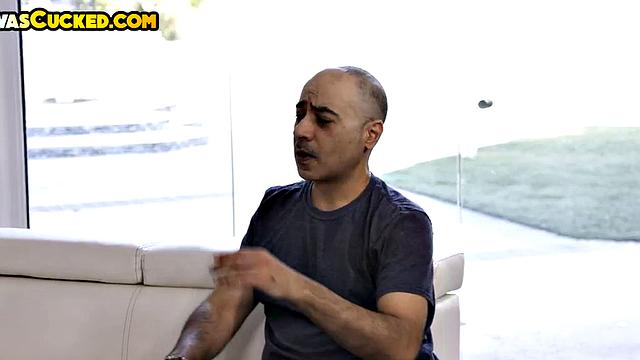 Cheating wife having fun with BBC in 69 while spouse watches