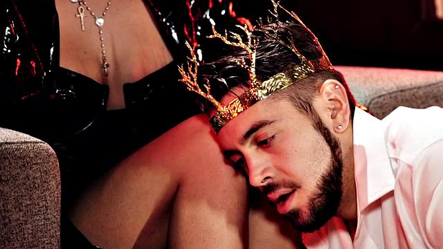 Tgirl wanked and barebacked in erotic threesome