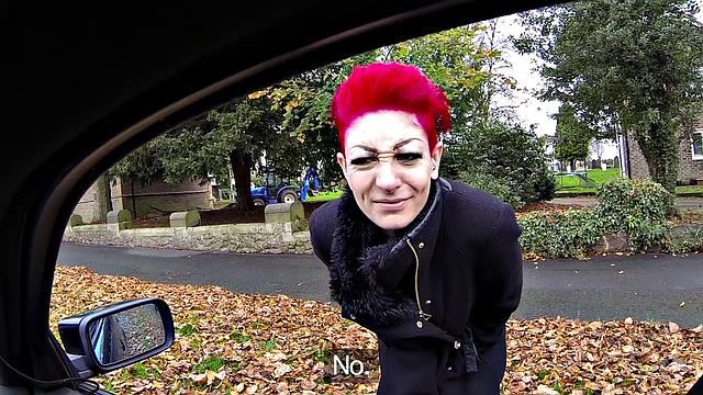 Tattooed cop in uniform enjoys getting her bald pussy and tits fucked in reverse cowgirl POV