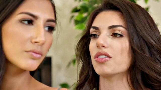 Hot brunette enjoys scissoring with her GF before getting drilled hard