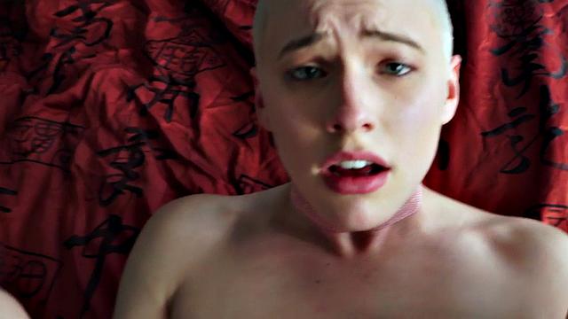 Shorthair babe sucking and pussy fucked by stepdad in POV