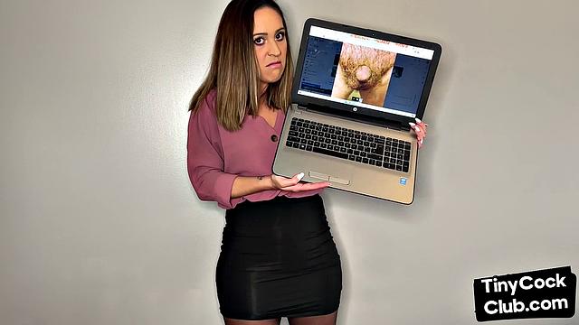 SPH solo Brit babe talks humiliatively to small dickie guys