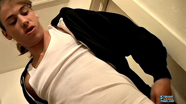 Straight Surfer Jerks Off Doing a Handstand and Cums in Mouth - Damien