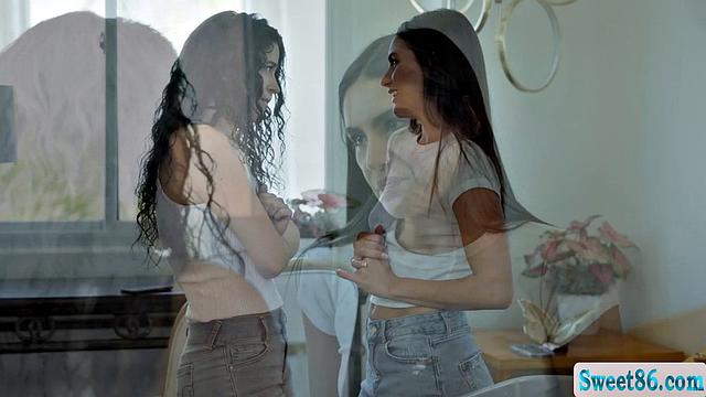 Enjoy scissor sex with two horny lesbians