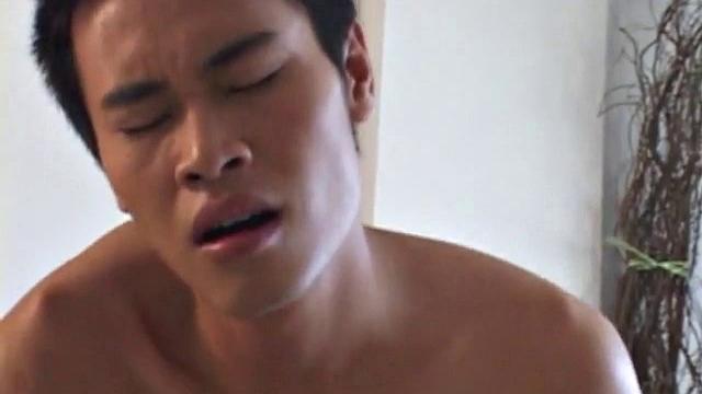 Asian boys Moo and Eak find unlocked storeroom. Eak strips down and sits in chair, while Moo latches onto his big fat cock, an oral exchange follows, until both boys cum