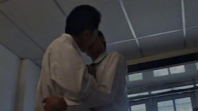 Asian boys Moo and Eak find unlocked storeroom. Eak strips down and sits in chair, while Moo latches onto his big fat cock, an oral exchange follows, until both boys cum