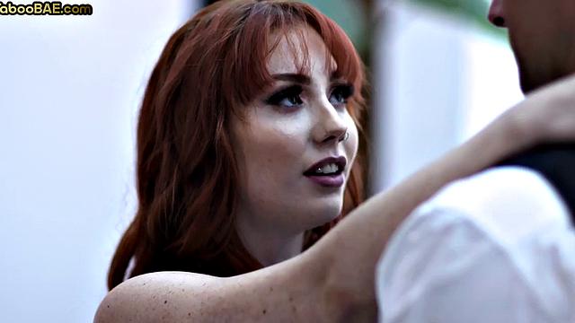 Ginger babe banged by her boss