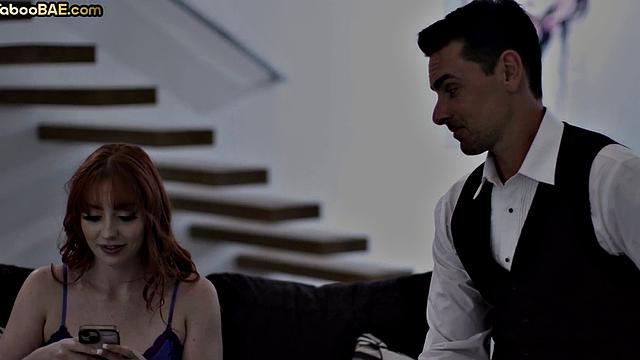 Ginger babe banged by her boss