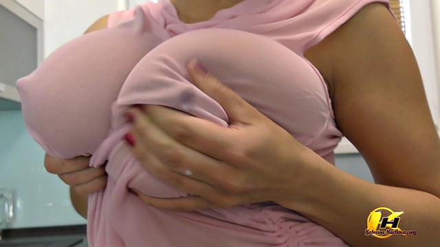 Milking into the Glass in the Kitchen