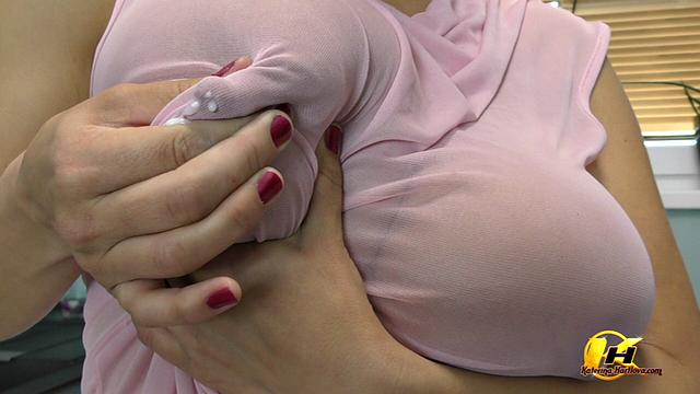 Milking into the Glass in the Kitchen