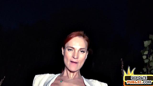 Picked up ginger MILF cockriding stranger