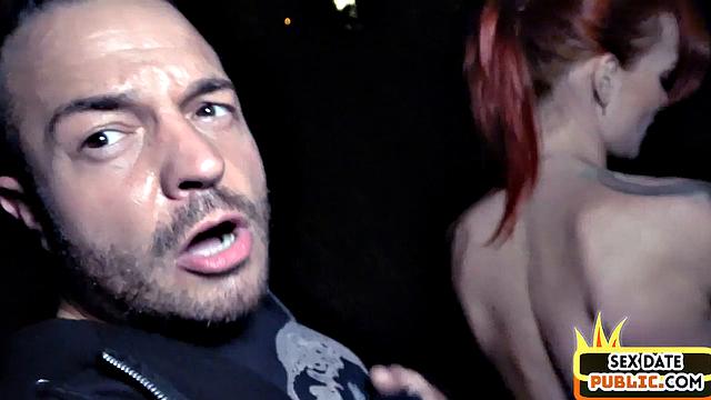 Picked up ginger MILF cockriding stranger