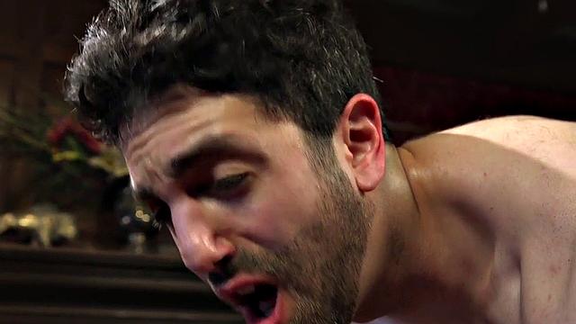 Male gaping after pegging session