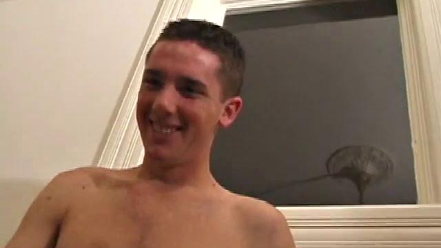 After they've stripped off their shirts, Torque kisses his way down Lance's torso. Lance kneels and Torque cups his balls while sucking his boy dick, which stiffens up pretty fast.