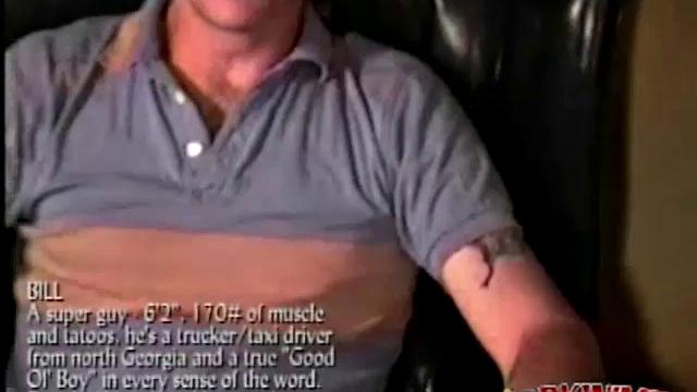 Men like Bill. He's a rugged, masculine, playful guy who enjoys showing off on camera and loves to have his cock played with. Enjoy, as he gets naked and strokes out a nice cum shot for us.