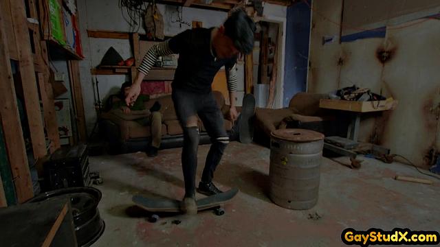 Ink Maledom gives spanking to skater boy