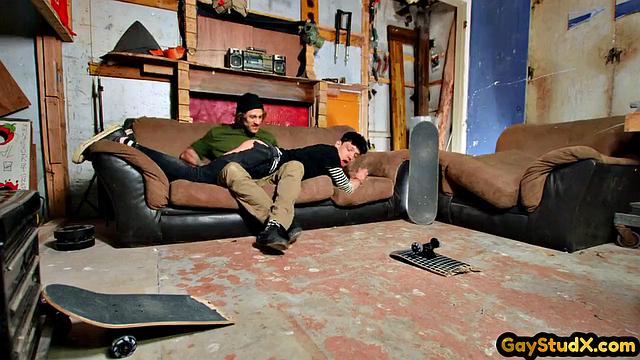 Ink Maledom gives spanking to skater boy