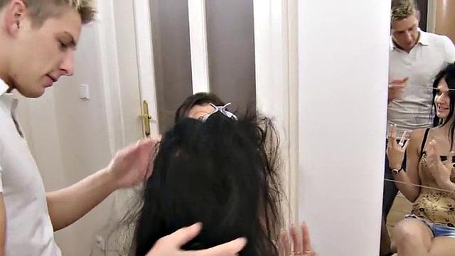 Femdoms pegging store owner