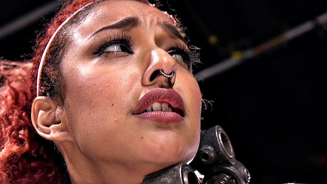 Predicament bondage babes whipped by master in BDSM