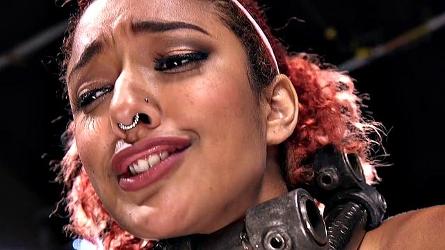 Predicament bondage babes whipped by master in BDSM