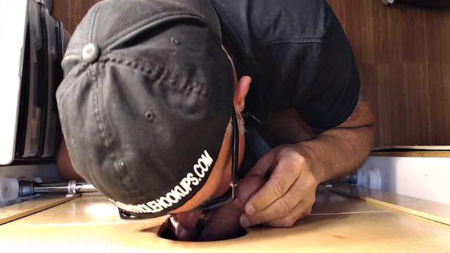 Tattooed Man At The Gloryhole