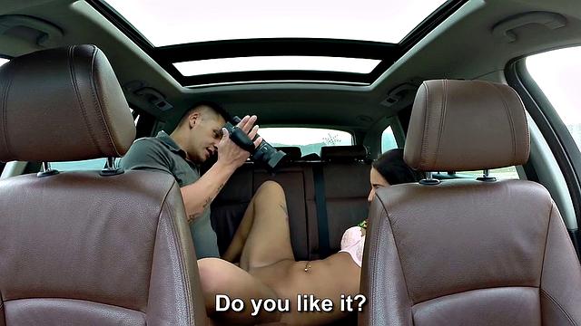 Kinky Hungarian Babe gets her backseat ride on display