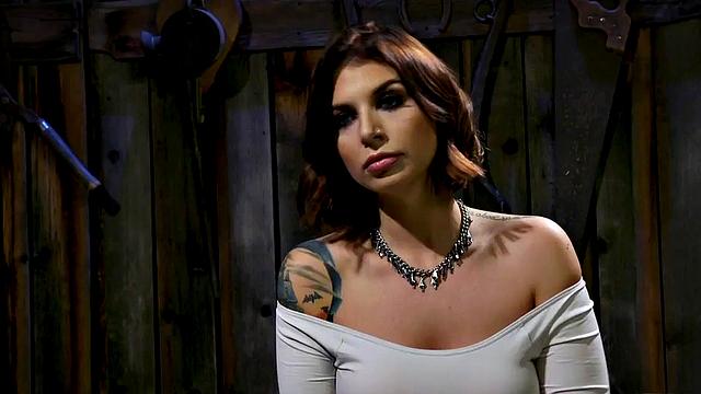 Curvy bondage dyke dildoed and dominated by lezdom