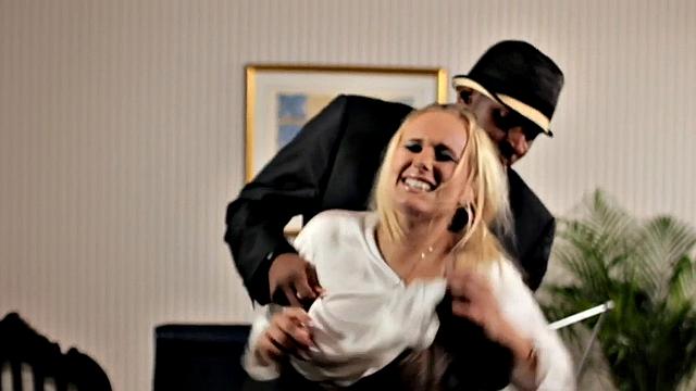 IR anal boss assrammed in her office by BBC