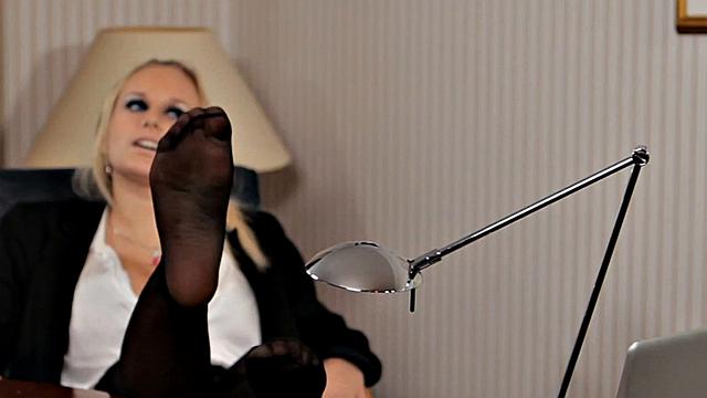 IR anal boss assrammed in her office by BBC